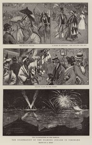 The Celebration of the Diamond Jubilee in Yokohama by Georges Ferdinand Bigot